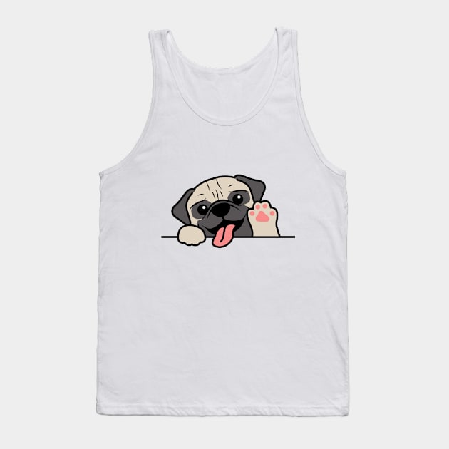 Cute pug dog Tank Top by sharukhdesign
